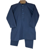 Navy Blue Kurta Shalwar Set